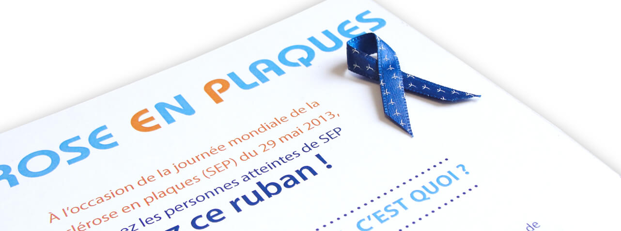 Un ruban de soutien pour lutter contre la sclérose en plaques