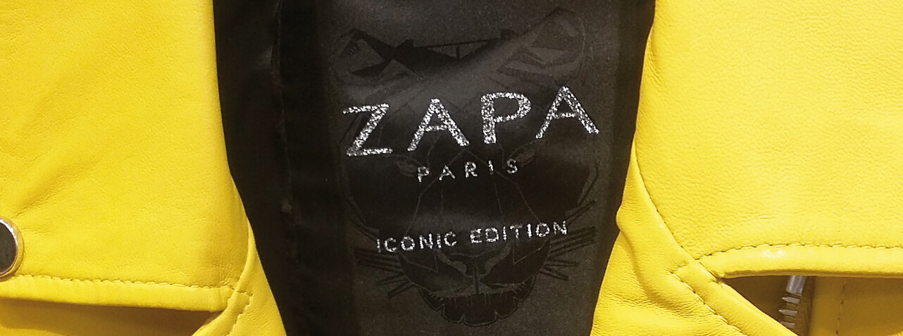 Woven labels and badges for the anniversary collection ZAPA