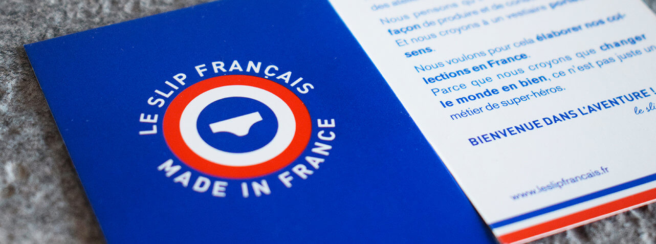 Printed hangtags made in France for Le Slip Français